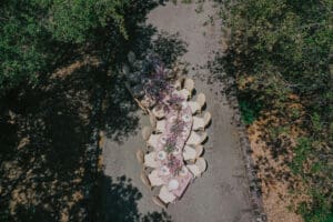 Spring Reception Inspiration, Serpentine Tablescape, drone and digial by Jenn Justice Photography