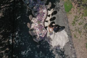 Spring Reception Inspiration, Serpentine Tablescape, drone and digial by Jenn Justice Photography